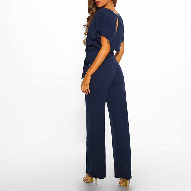 ELVYNNE – Elegant Lace-Up Jumpsuit