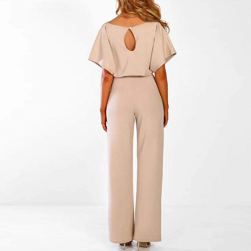 ELVYNNE – Elegant Lace-Up Jumpsuit