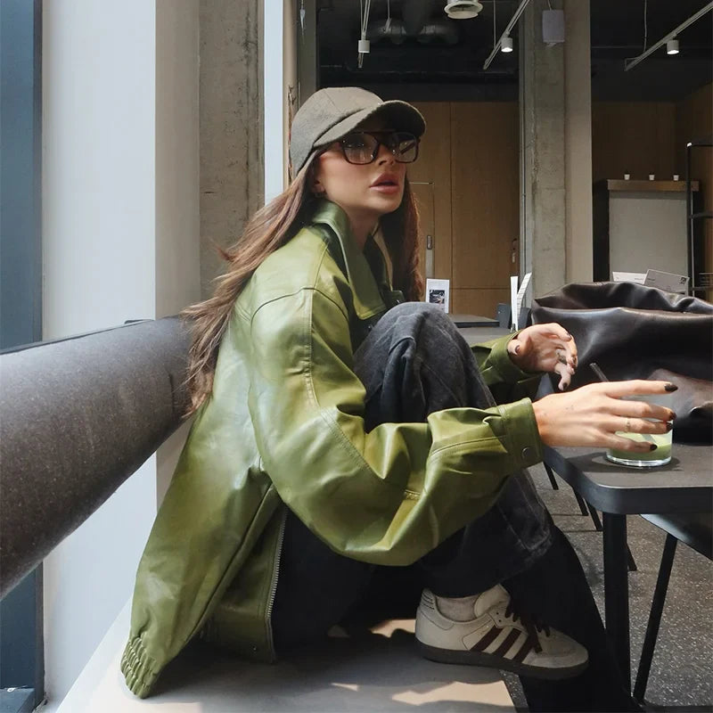 EMERYN – Street Chic Leather Jacket voor Dames