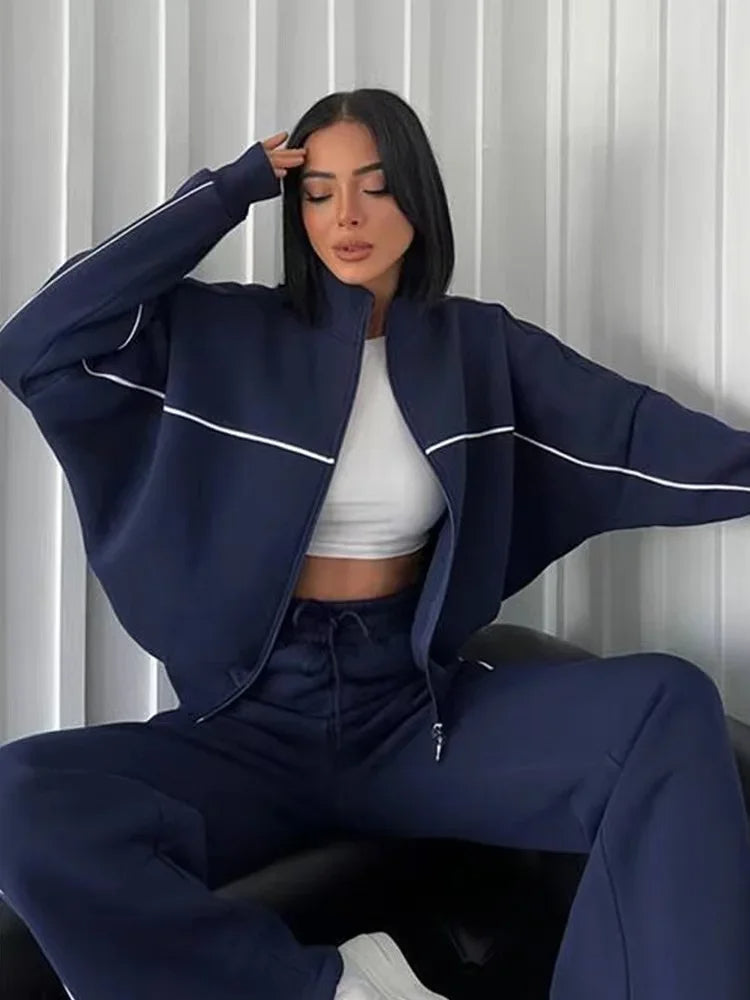 LYONÈ – High-Collar Luxe Tracksuit