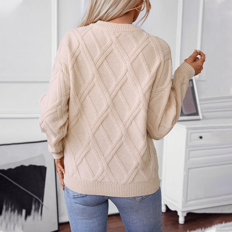 LUMARA – Diamond Knit Pullover