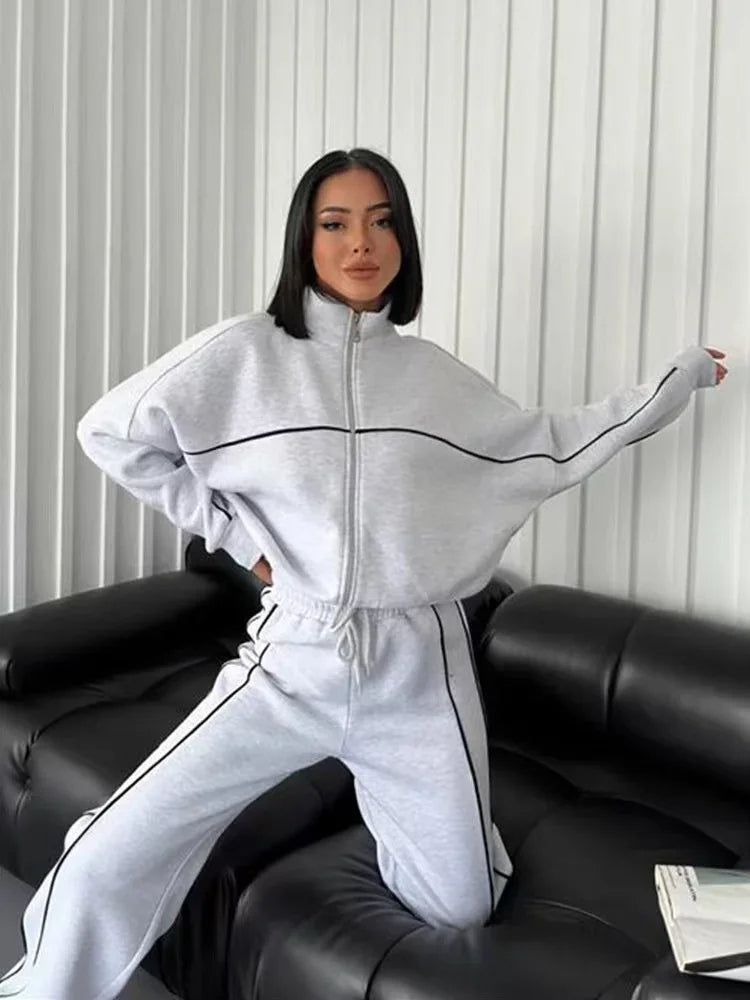 LYONÈ – High-Collar Luxe Tracksuit