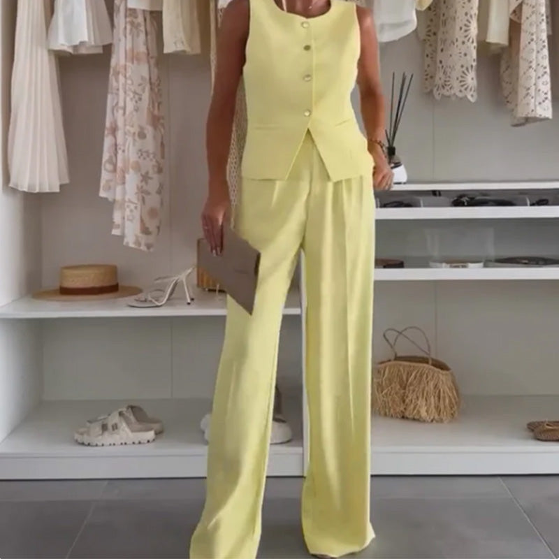 Abelle - Dames mouwloze top en lange broek