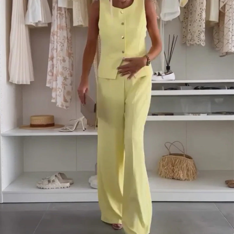 Abelle - Dames mouwloze top en lange broek