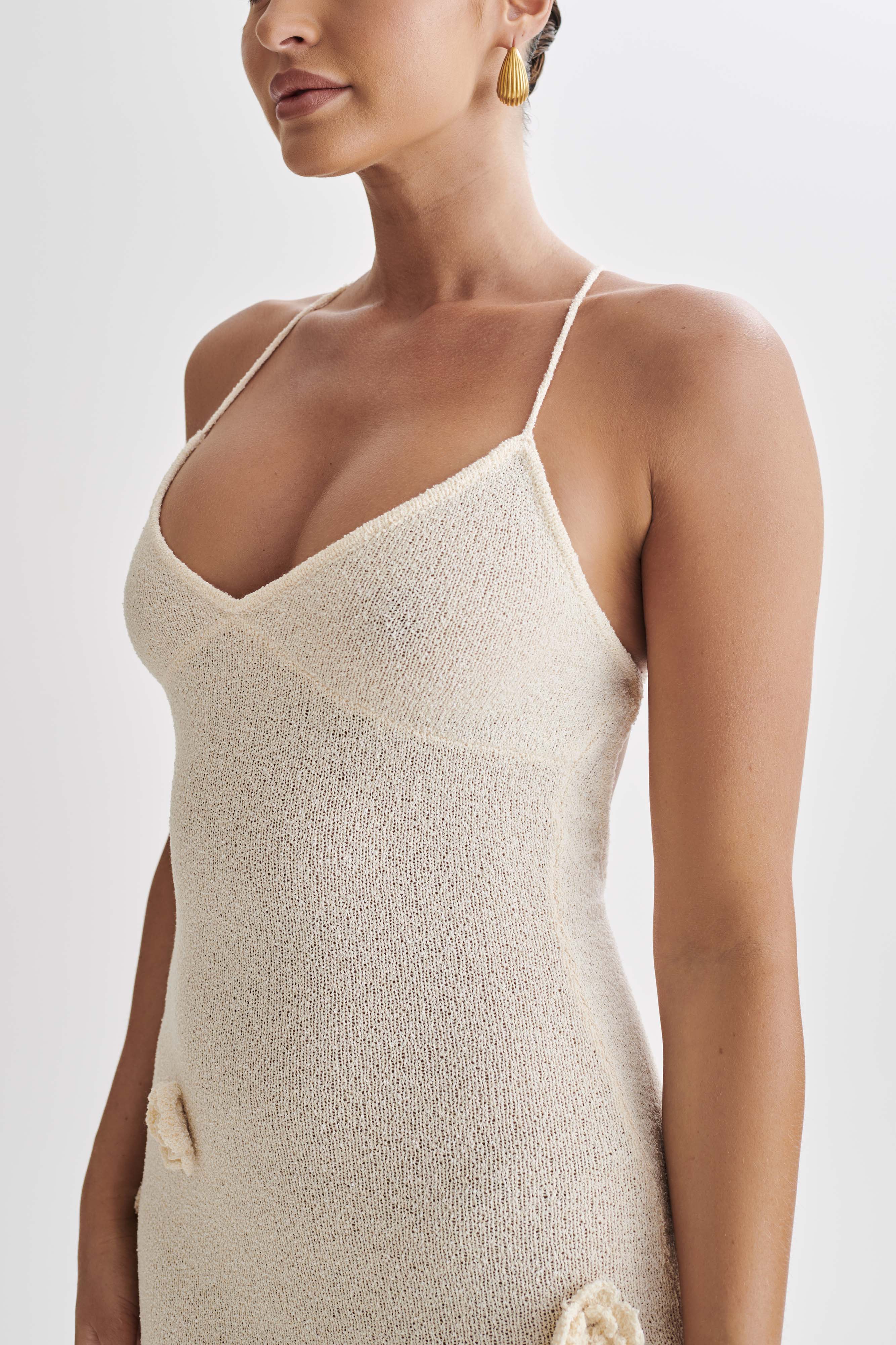 Isabella Gebreide Maxi Jurk