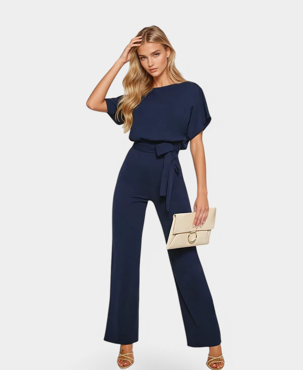 ELVYNNE – Elegant Lace-Up Jumpsuit