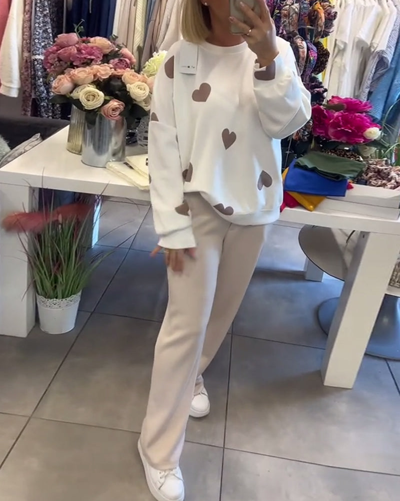 Mila – Pullover van katoenmix met hartjes