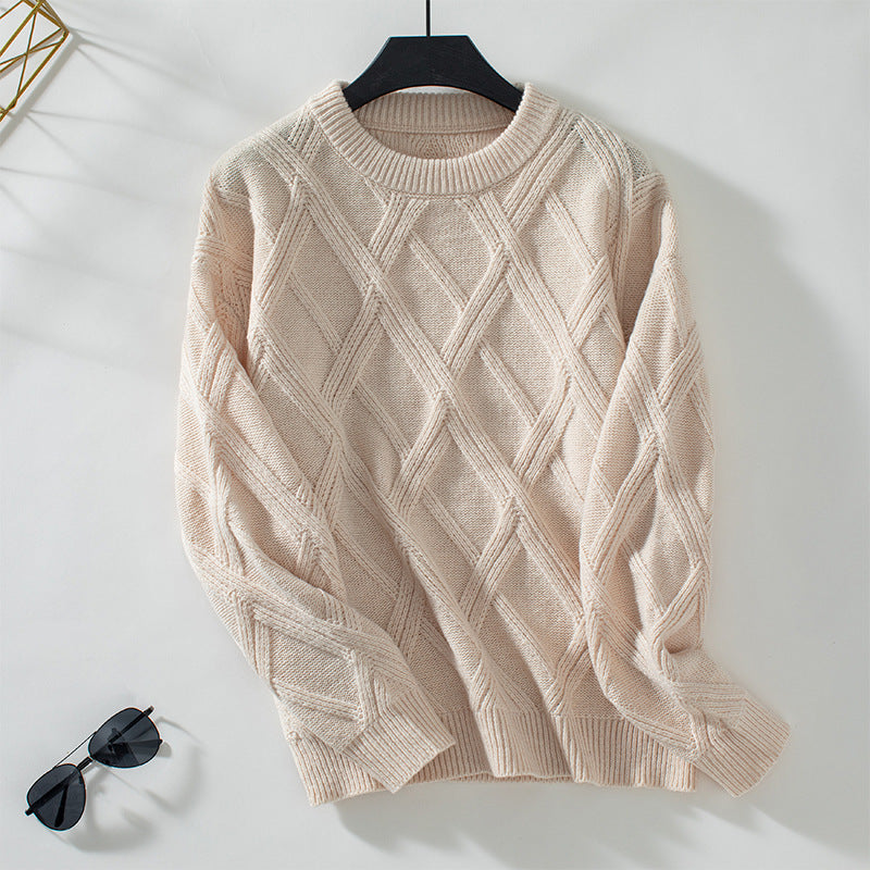 LUMARA – Diamond Knit Pullover