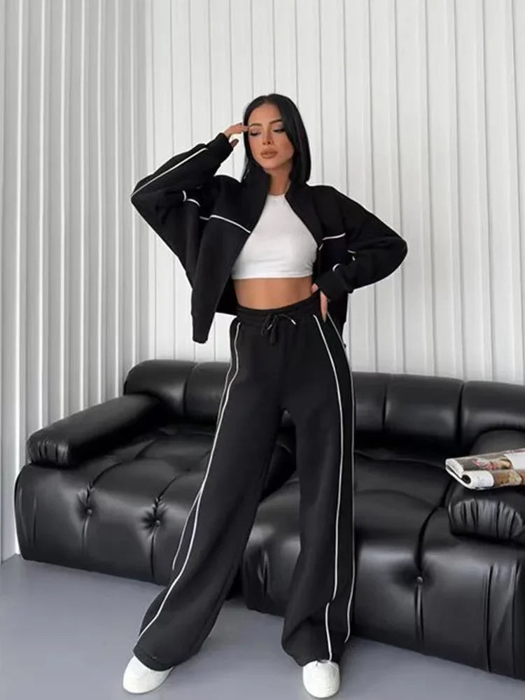 LYONÈ – High-Collar Luxe Tracksuit