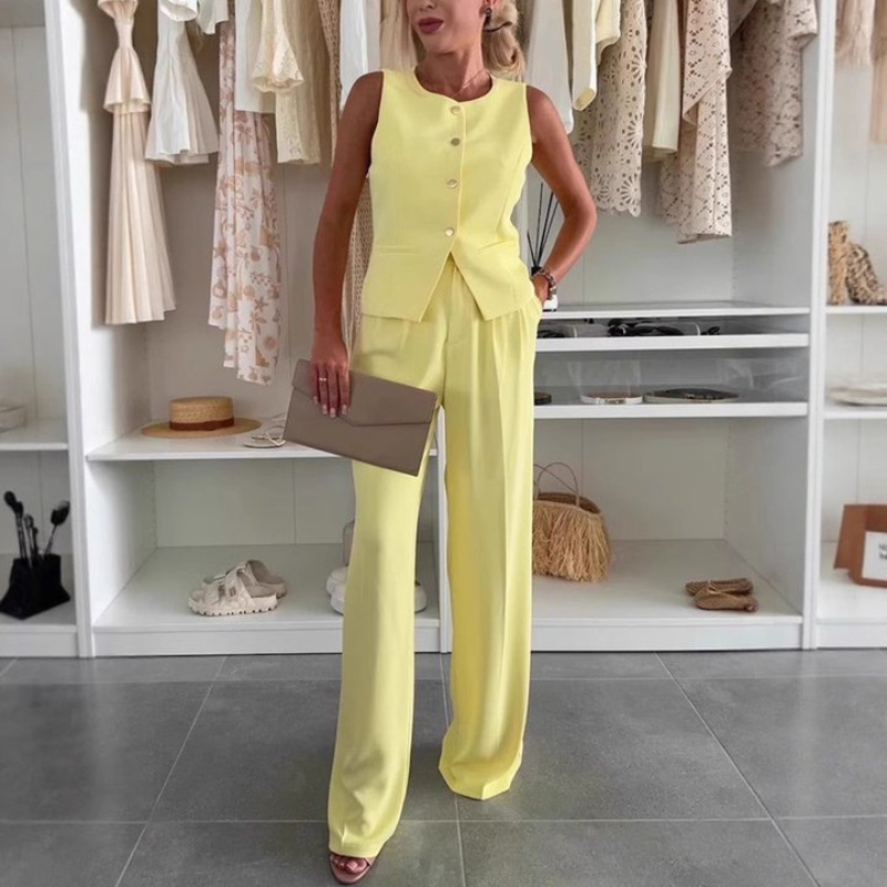 Abelle - Dames mouwloze top en lange broek